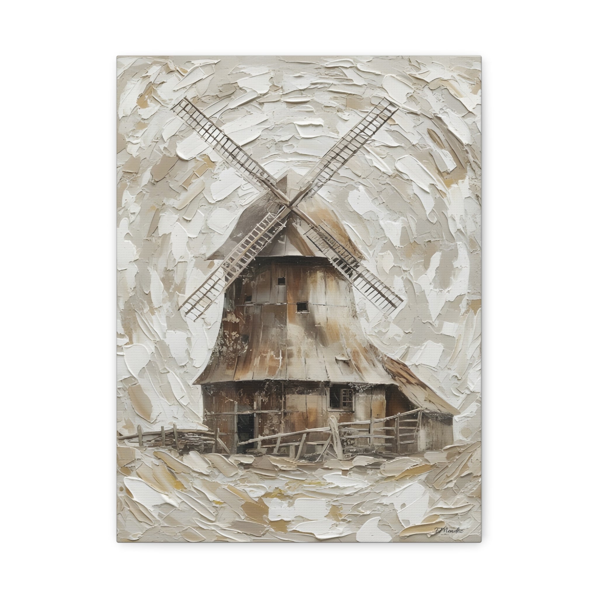 Original The Sentinel of the Plains 60x80cm - Windmill Farmhouse