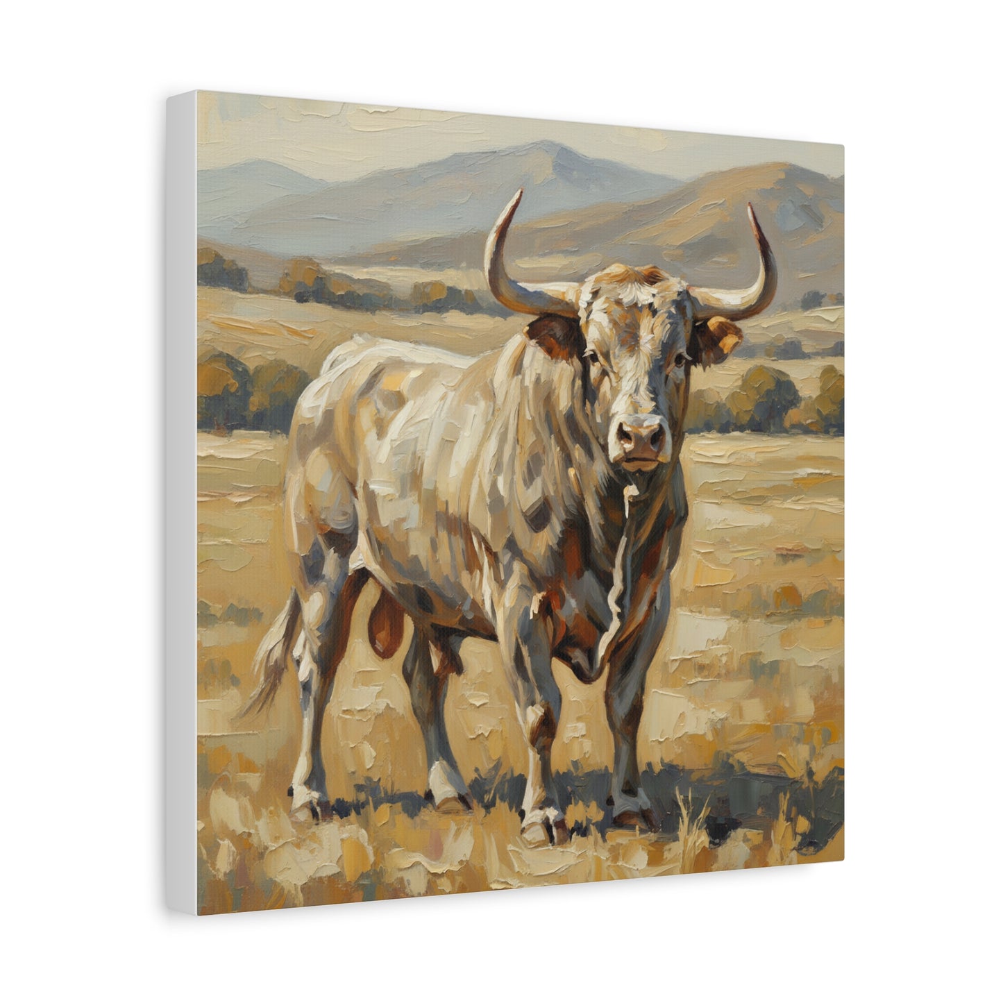 Fine Art Print of "The Bull" Wall Art Rustic Farmhouse Painting