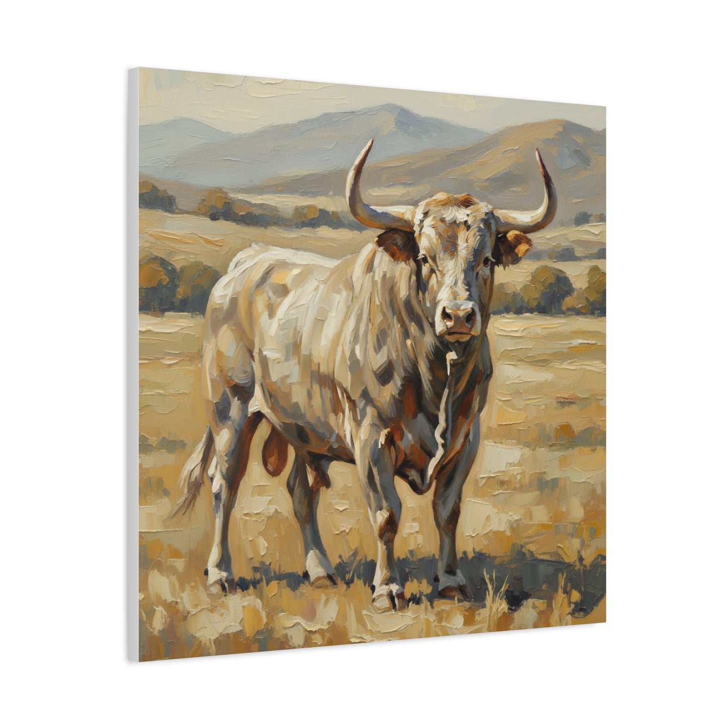 Fine Art Print of "The Bull" Wall Art Rustic Farmhouse Painting