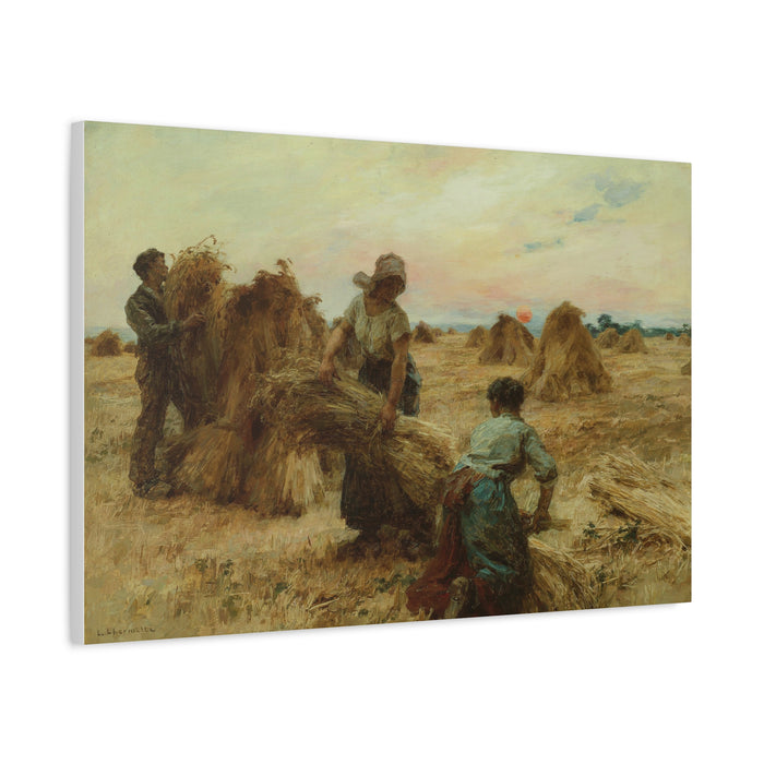 Fine Art Print of "The Harvesters" by Léon Lhermitte Canvas Wall Art Classic Farm Painting
