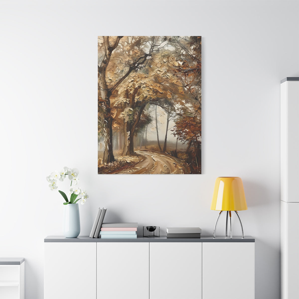Fine Art Print of "Misty Woodland Trail" Wall Art Rustic Farmhouse Painting