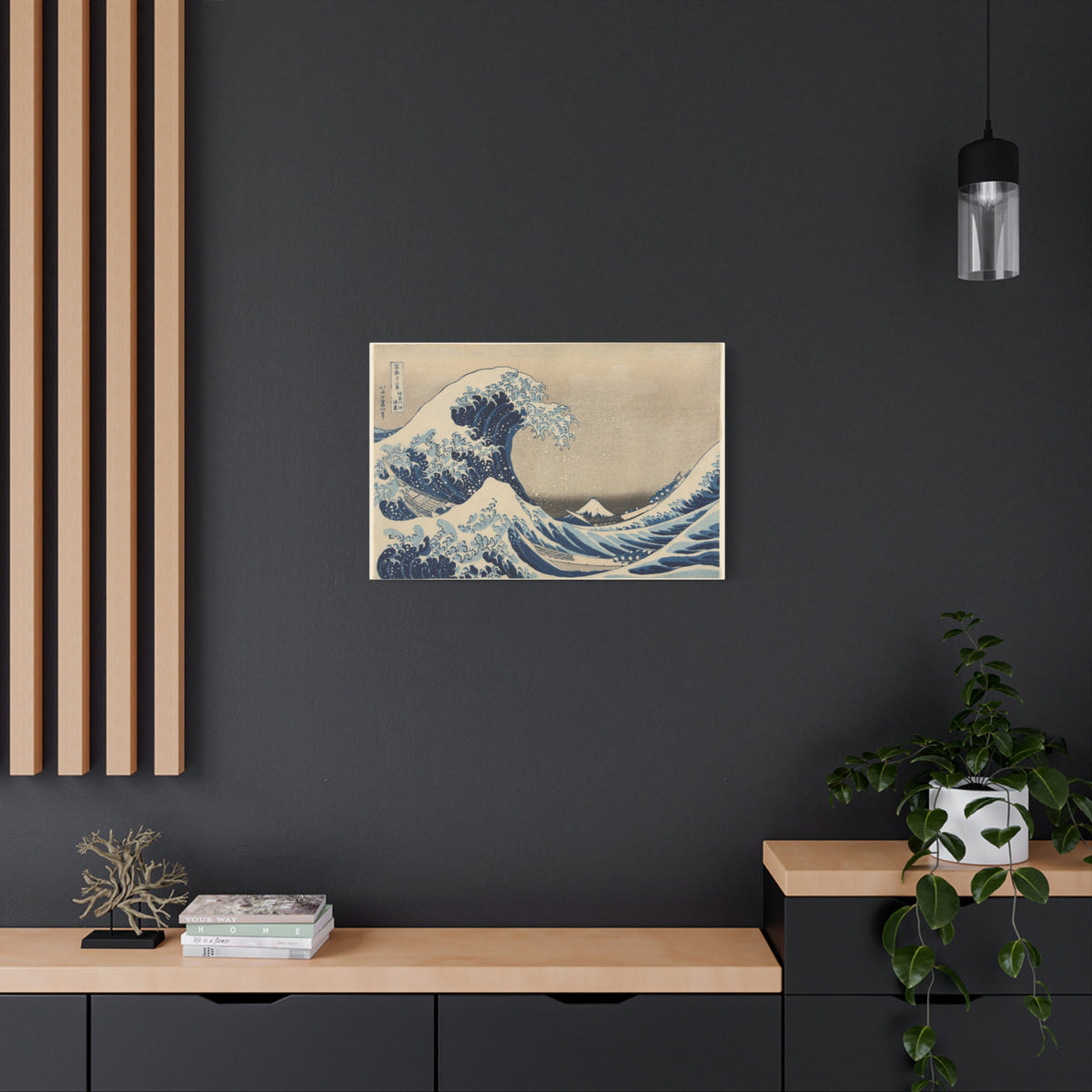 Fine Art Print of "The Great Wave off Kanagawa" by Hokusai Canvas Wall Art Japanese Woodblock Print