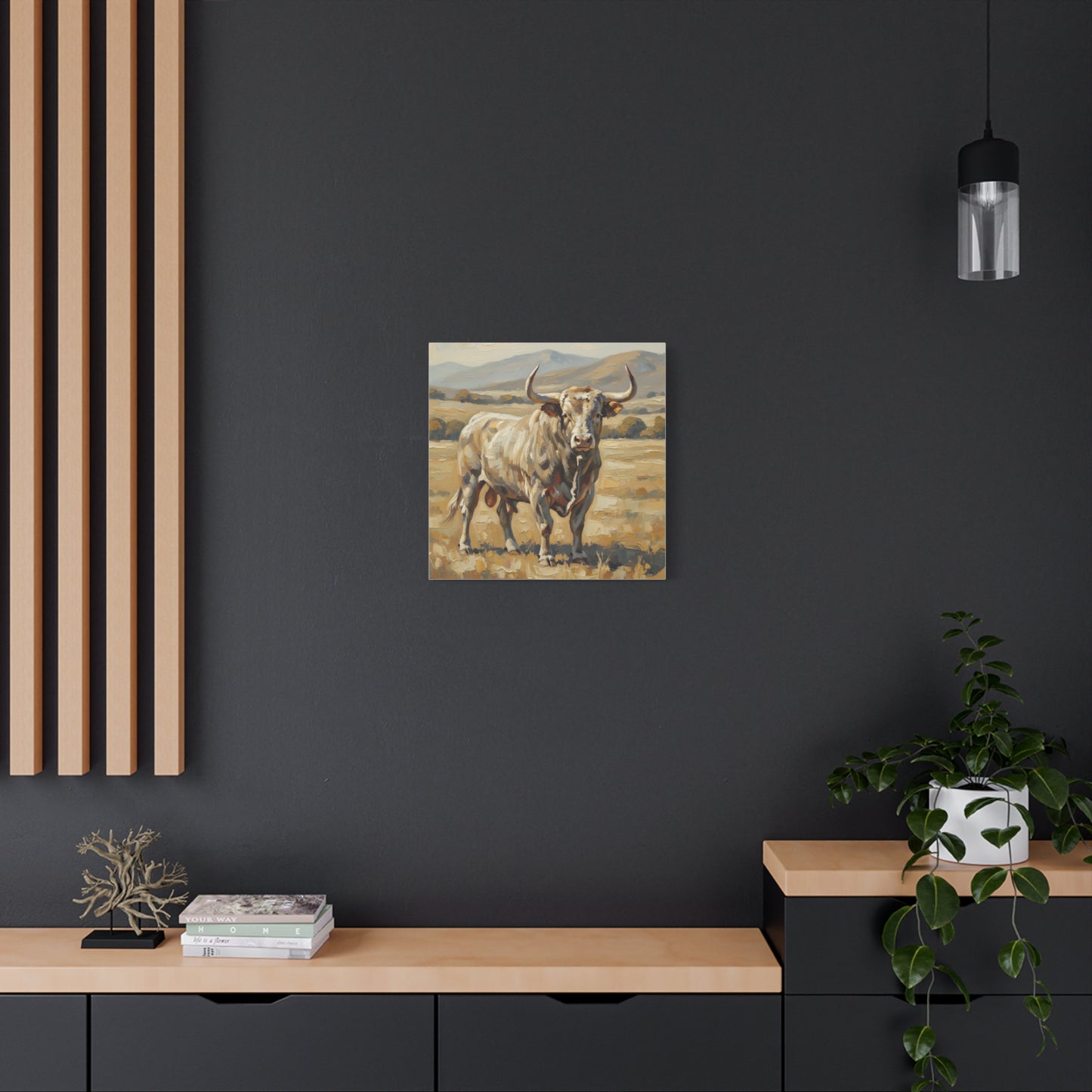 Fine Art Print of "The Bull" Wall Art Rustic Farmhouse Painting