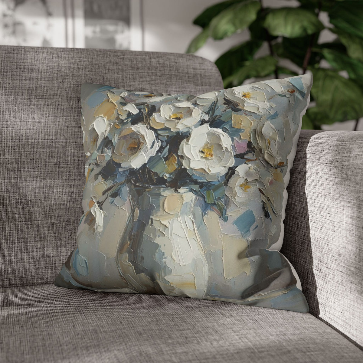 Copy of Windmill Faux Suede Pillowcase — Neutral Rustic Coastal Decorative Throw Pillow Cover