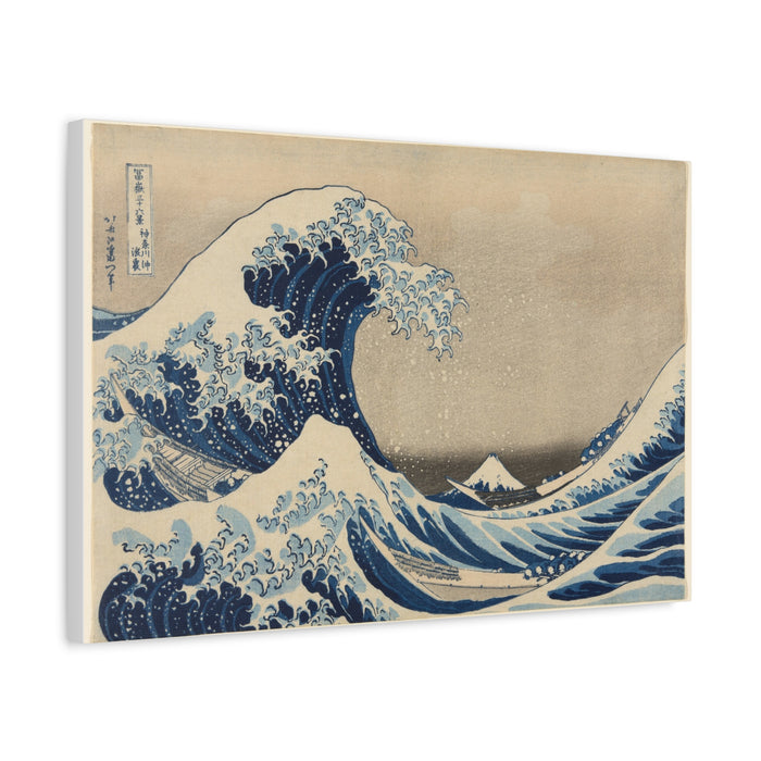Fine Art Print of "The Great Wave off Kanagawa" by Hokusai Canvas Wall Art Japanese Woodblock Print