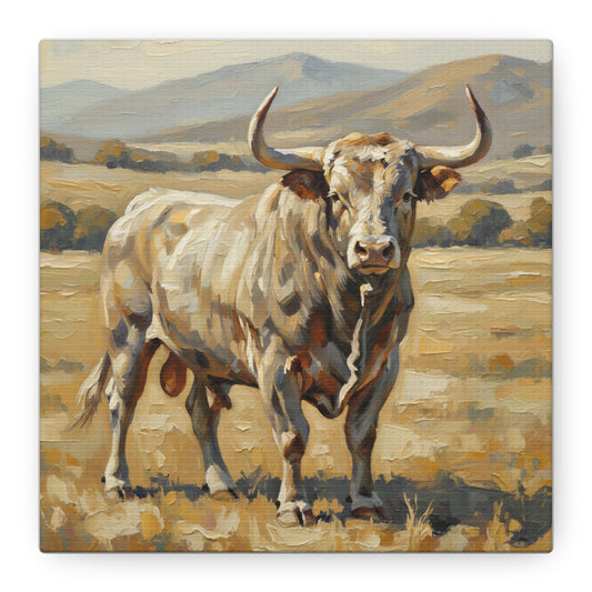 Fine Art Print of "The Bull" Wall Art Rustic Farmhouse Painting