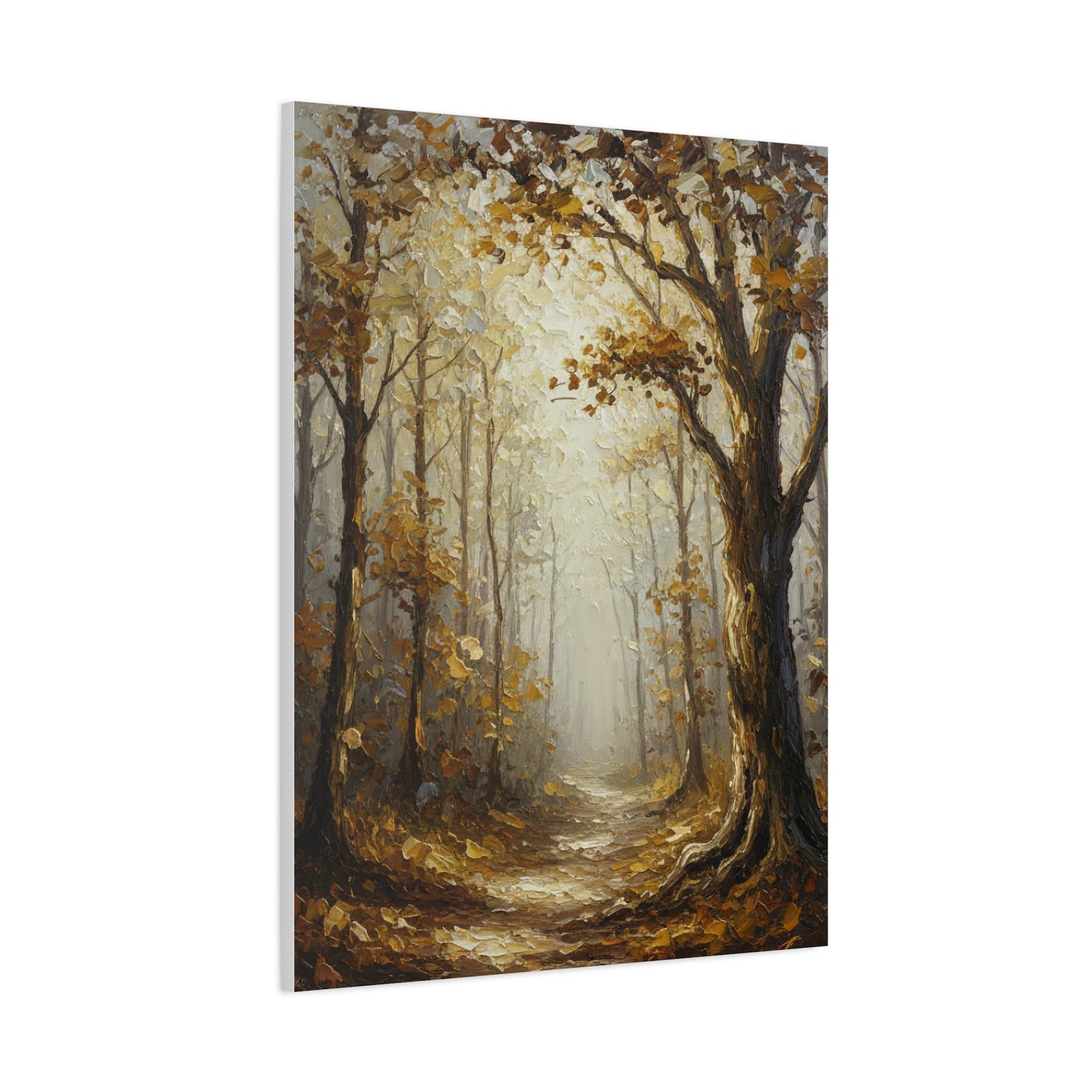Fine Art Print of "Autumn Forest Path" Wall Art Rustic Farmhouse Painting