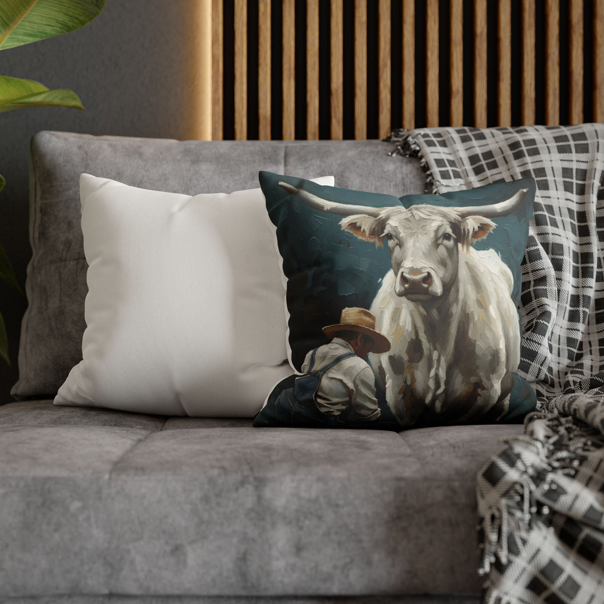 Copy of Copy of Windmill Faux Suede Pillowcase — Neutral Rustic Coastal Decorative Throw Pillow Cover
