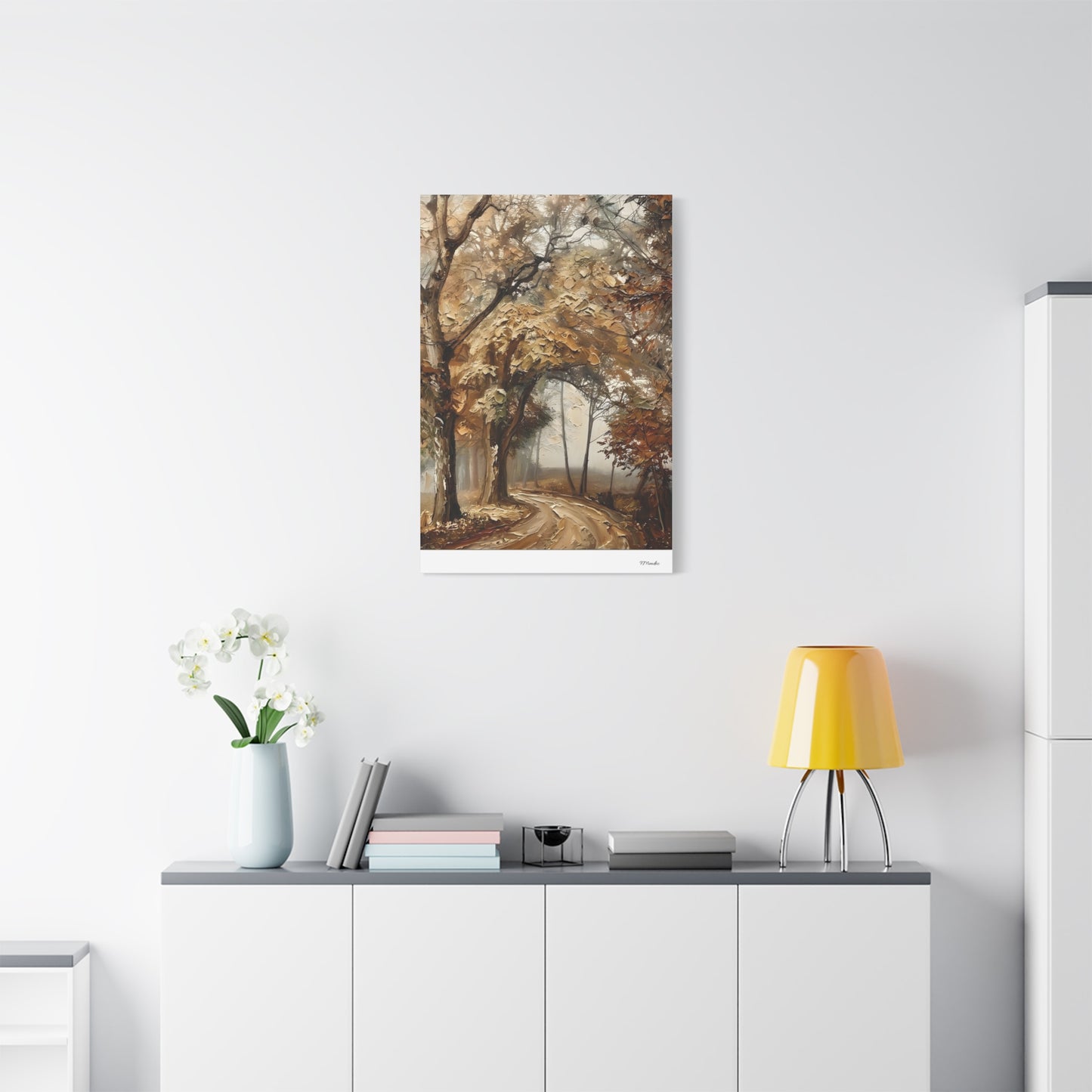 Fine Art Print of "Misty Woodland Trail" Wall Art Rustic Farmhouse Painting