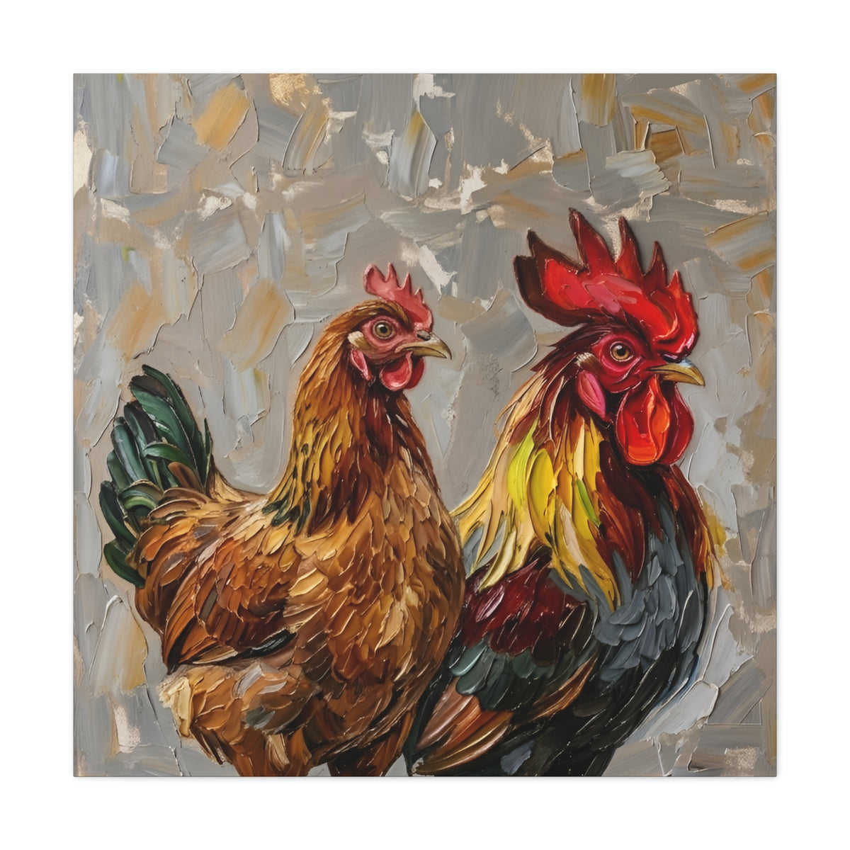 Fine Art Print "Farmyard Pair" Museum Supreme Quality