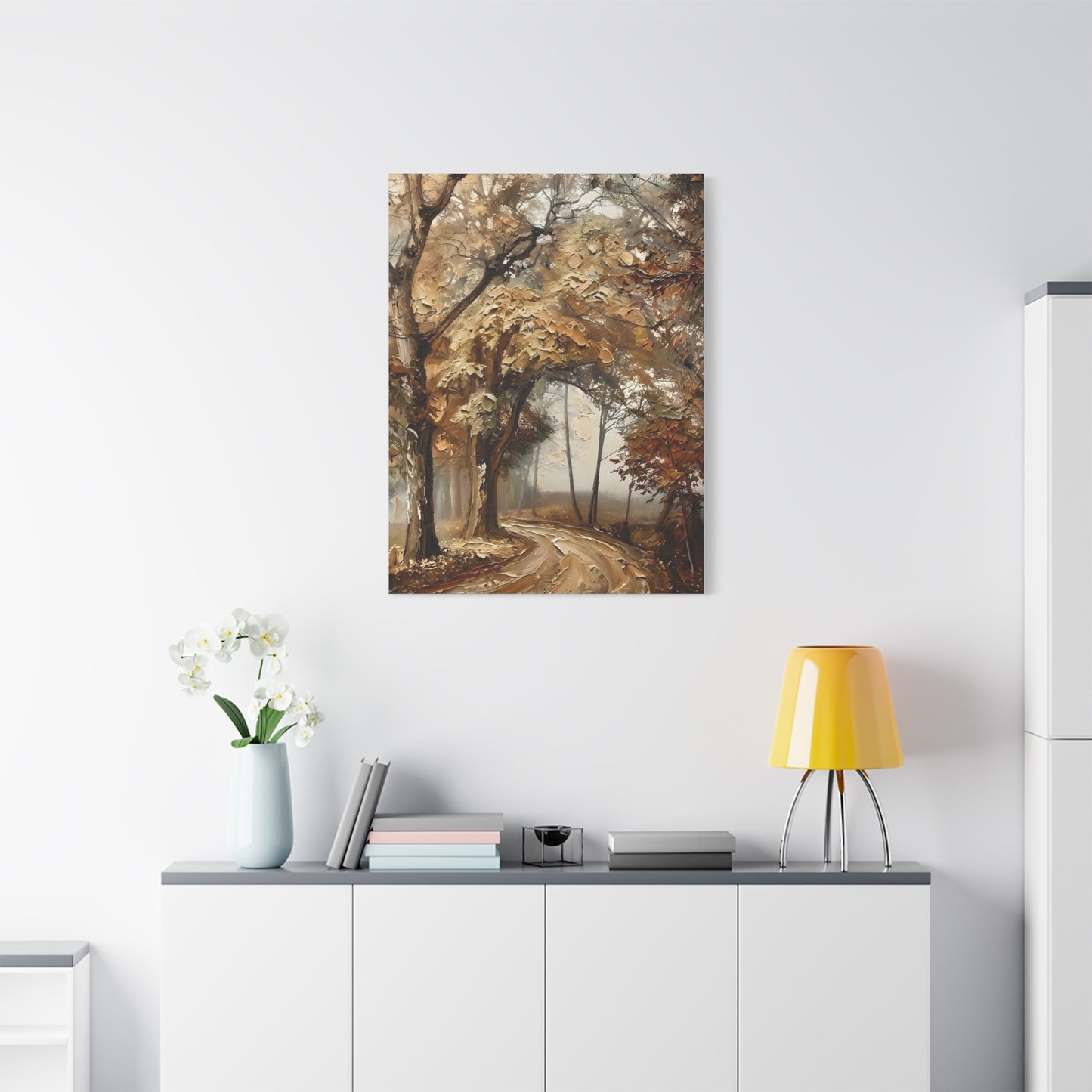 Fine Art Print of "Misty Woodland Trail" Wall Art Rustic Farmhouse Painting
