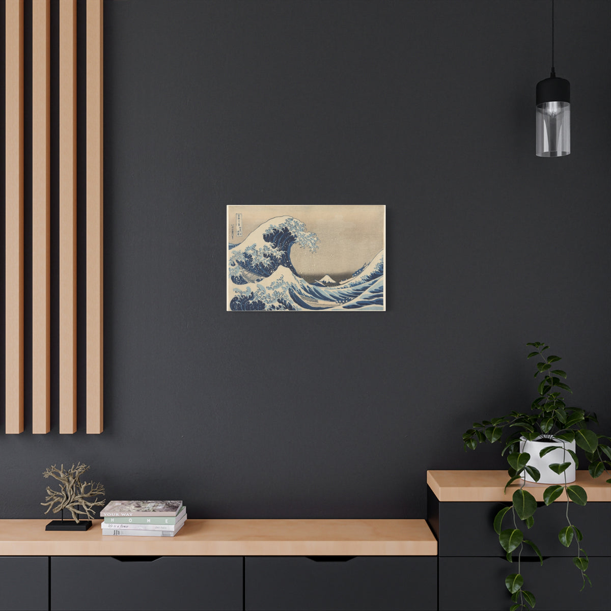 Fine Art Print of "The Great Wave off Kanagawa" by Hokusai Canvas Wall Art Japanese Woodblock Print