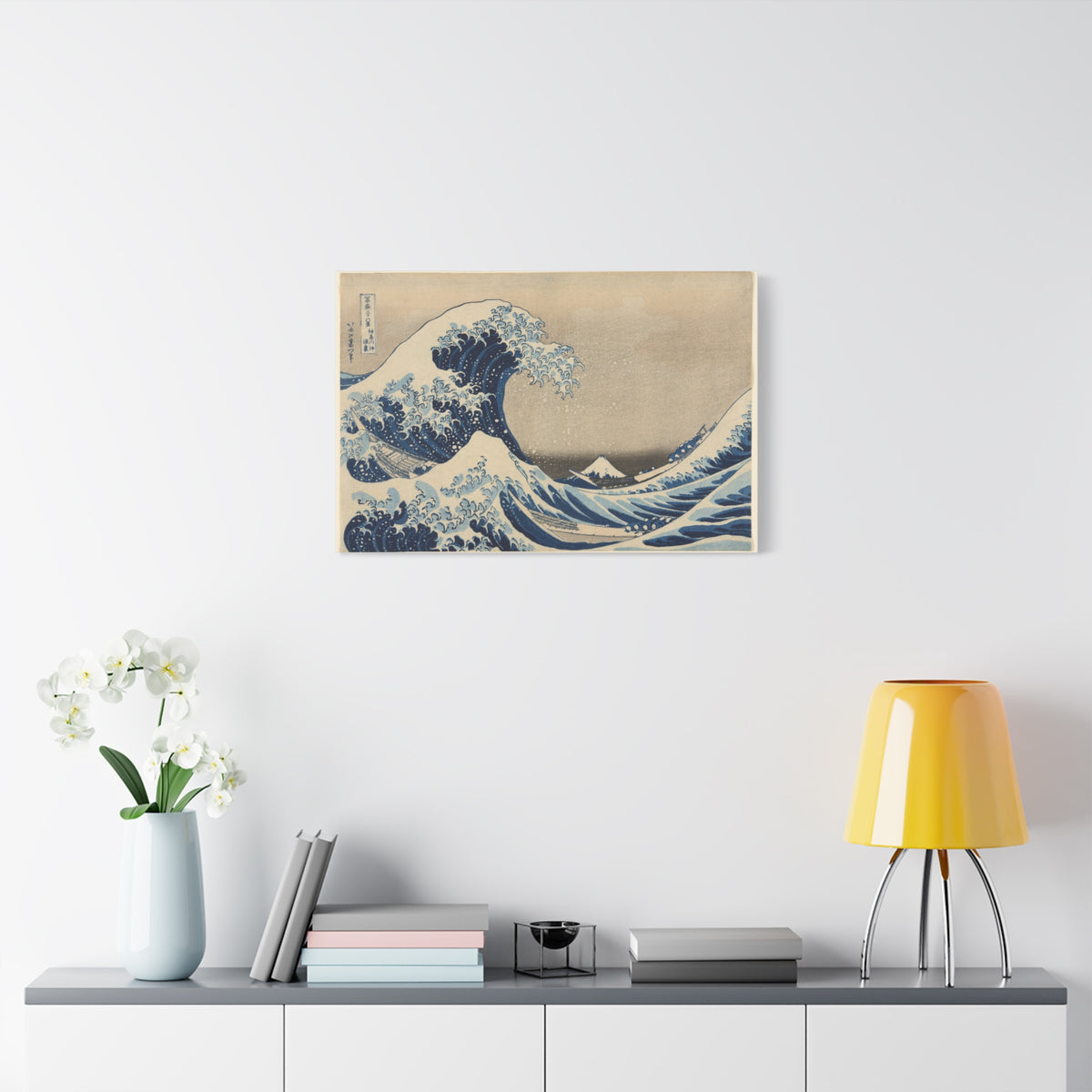 Fine Art Print of "The Great Wave off Kanagawa" by Hokusai Canvas Wall Art Japanese Woodblock Print