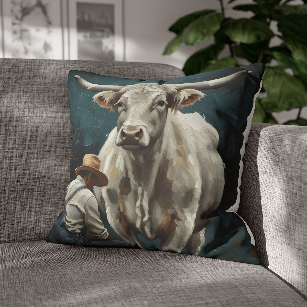 Copy of Copy of Windmill Faux Suede Pillowcase — Neutral Rustic Coastal Decorative Throw Pillow Cover