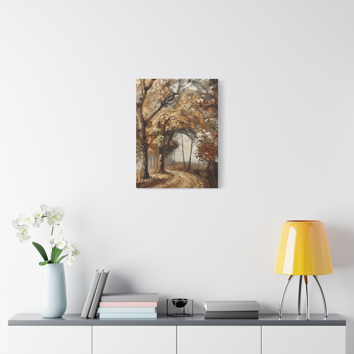 Fine Art Print of "Misty Woodland Trail" Wall Art Rustic Farmhouse Painting