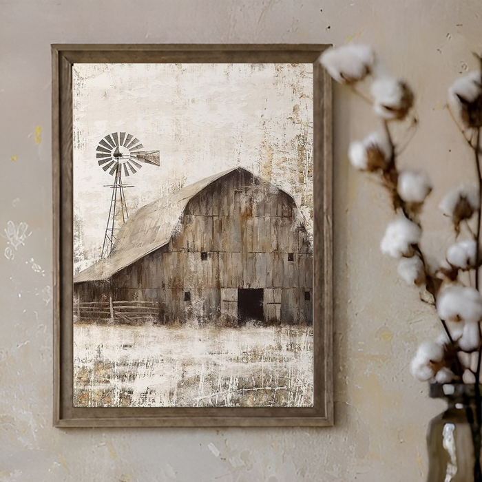 Fine Art Print of "Echoes of the Plains" Wall Art Rustic Farmhouse Painting