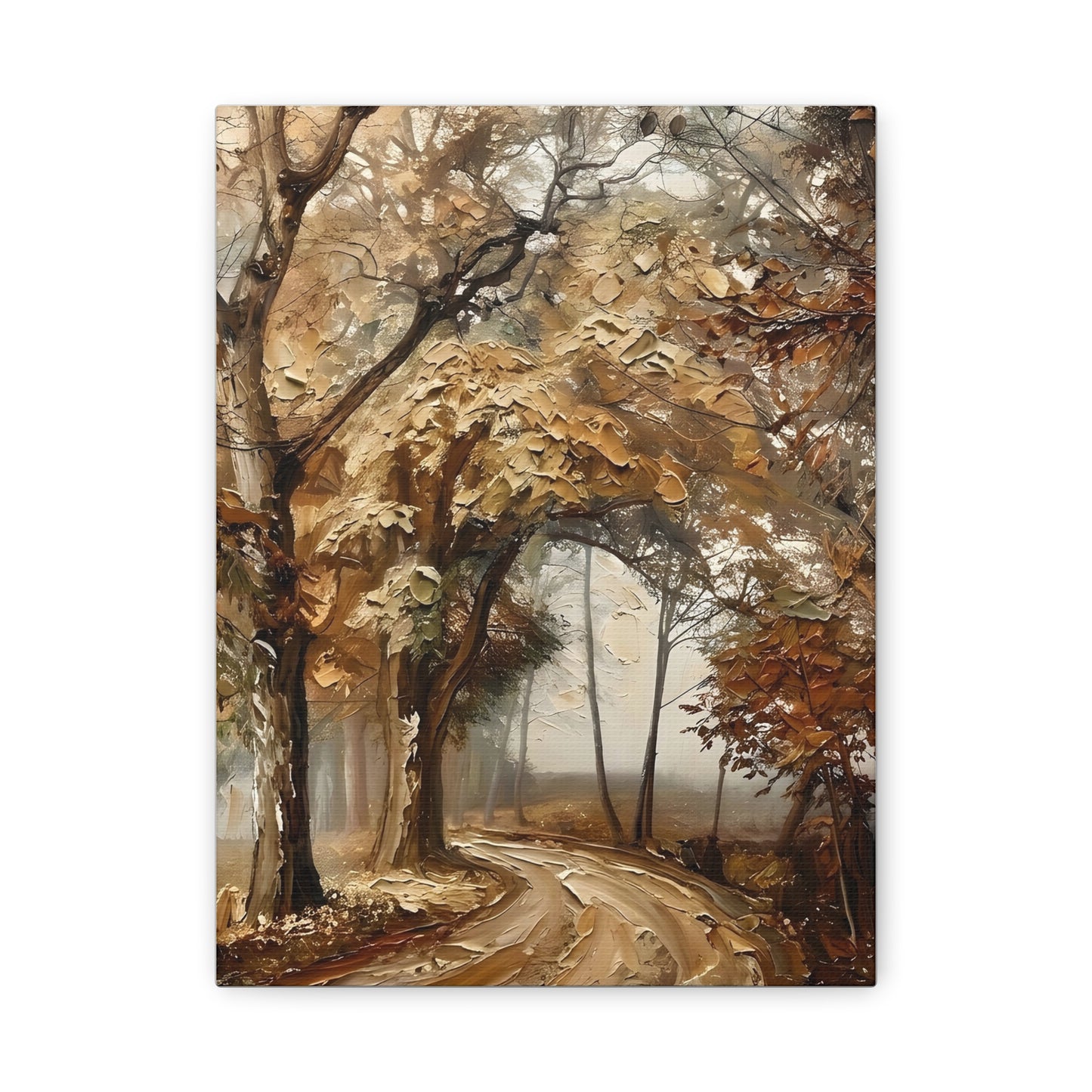 Fine Art Print of "Misty Woodland Trail" Wall Art Rustic Farmhouse Painting