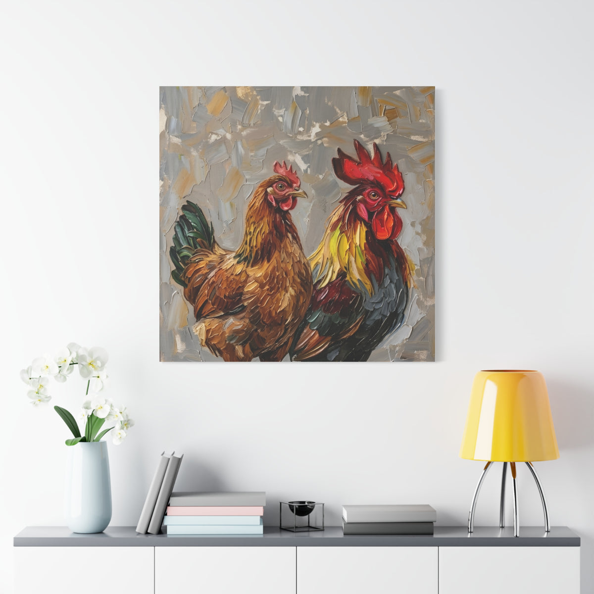 Fine Art Print "Farmyard Pair" Museum Supreme Quality