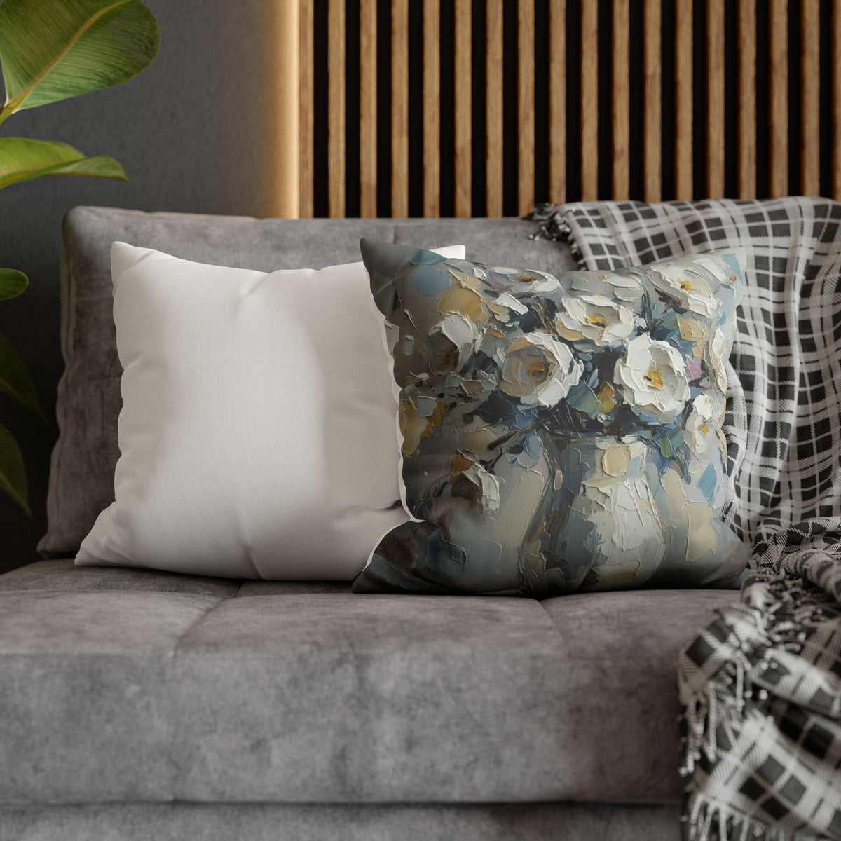 Copy of Windmill Faux Suede Pillowcase — Neutral Rustic Coastal Decorative Throw Pillow Cover