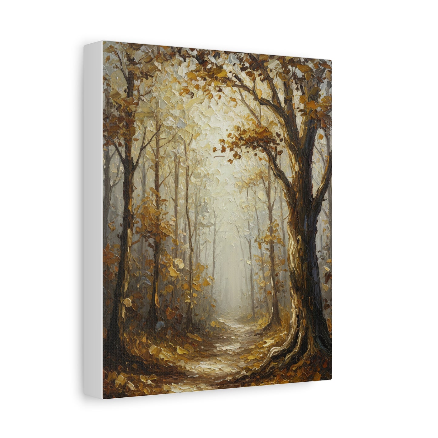 Fine Art Print of "Autumn Forest Path" Wall Art Rustic Farmhouse Painting