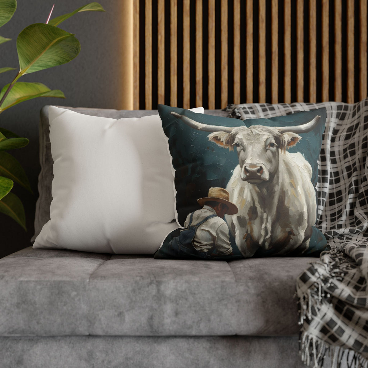 Copy of Copy of Windmill Faux Suede Pillowcase — Neutral Rustic Coastal Decorative Throw Pillow Cover