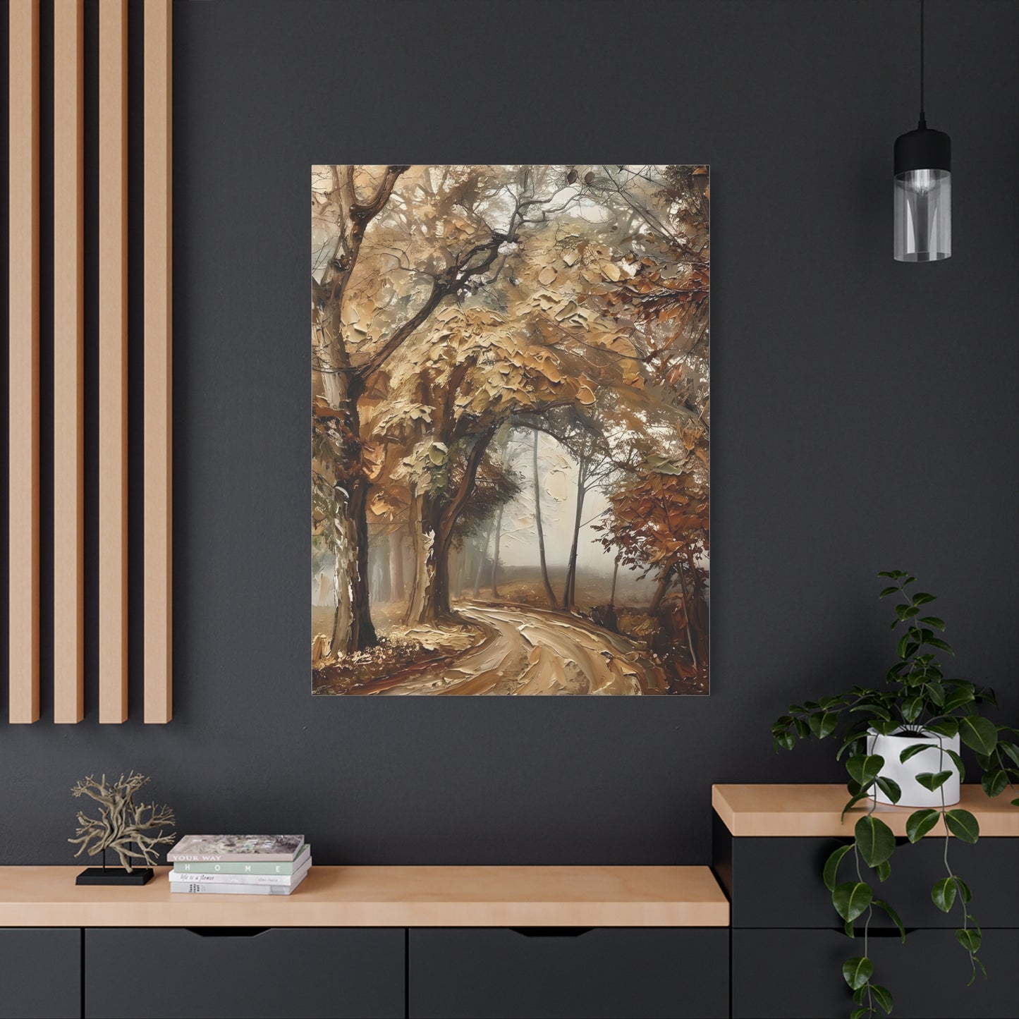 Fine Art Print of "Misty Woodland Trail" Wall Art Rustic Farmhouse Painting