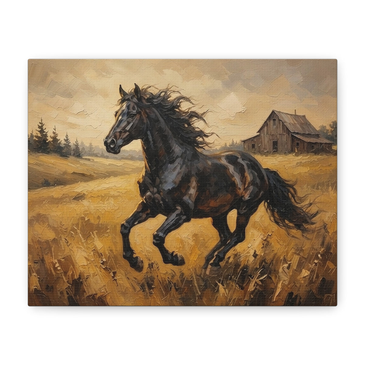 Fine Art Print "Golden Gallop" Museum Supreme Quality