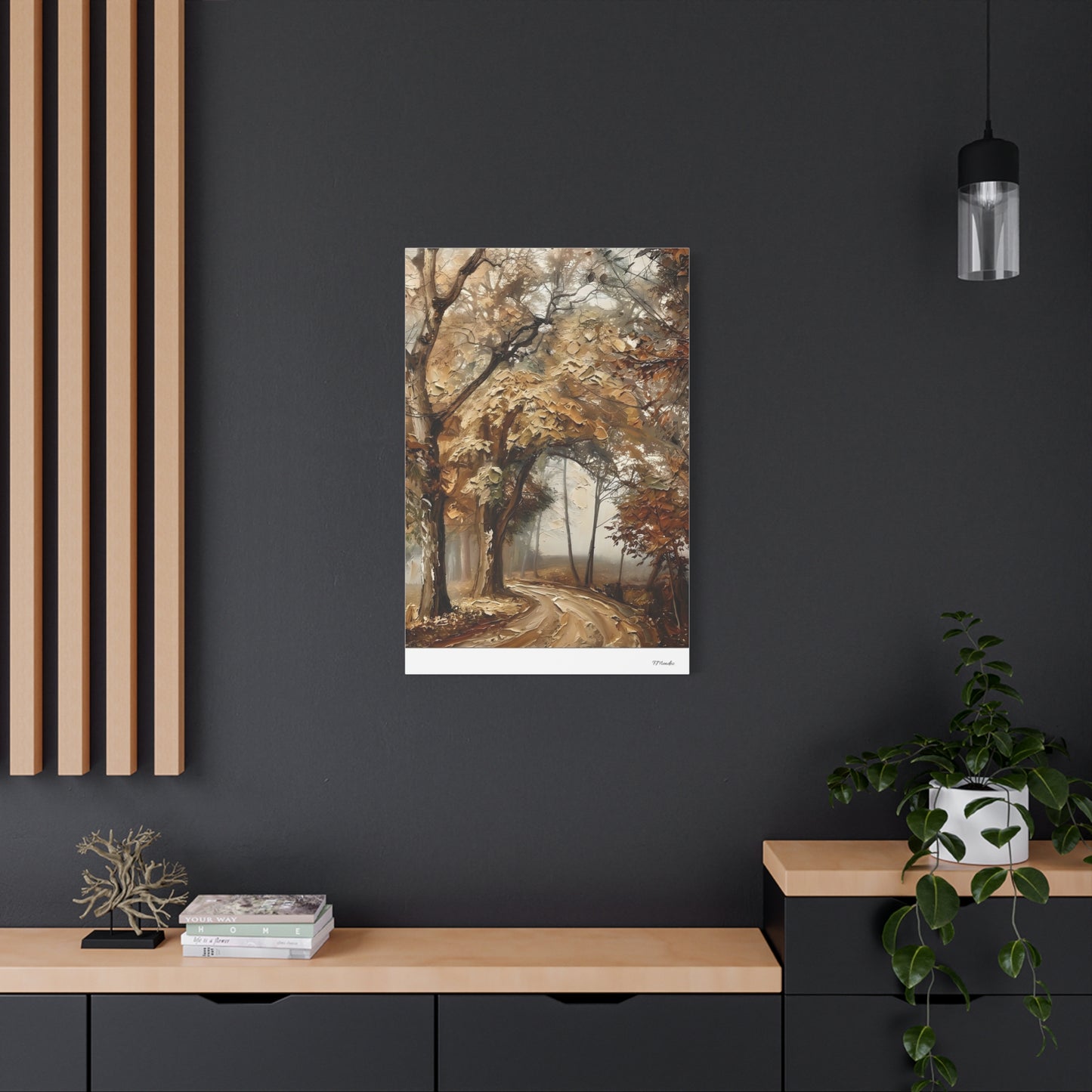 Fine Art Print of "Misty Woodland Trail" Wall Art Rustic Farmhouse Painting