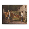 Fine Art Print of "Peasants Bringing Home a Calf" by Jean-François Millet Canvas Wall Art Classic Farm Painting