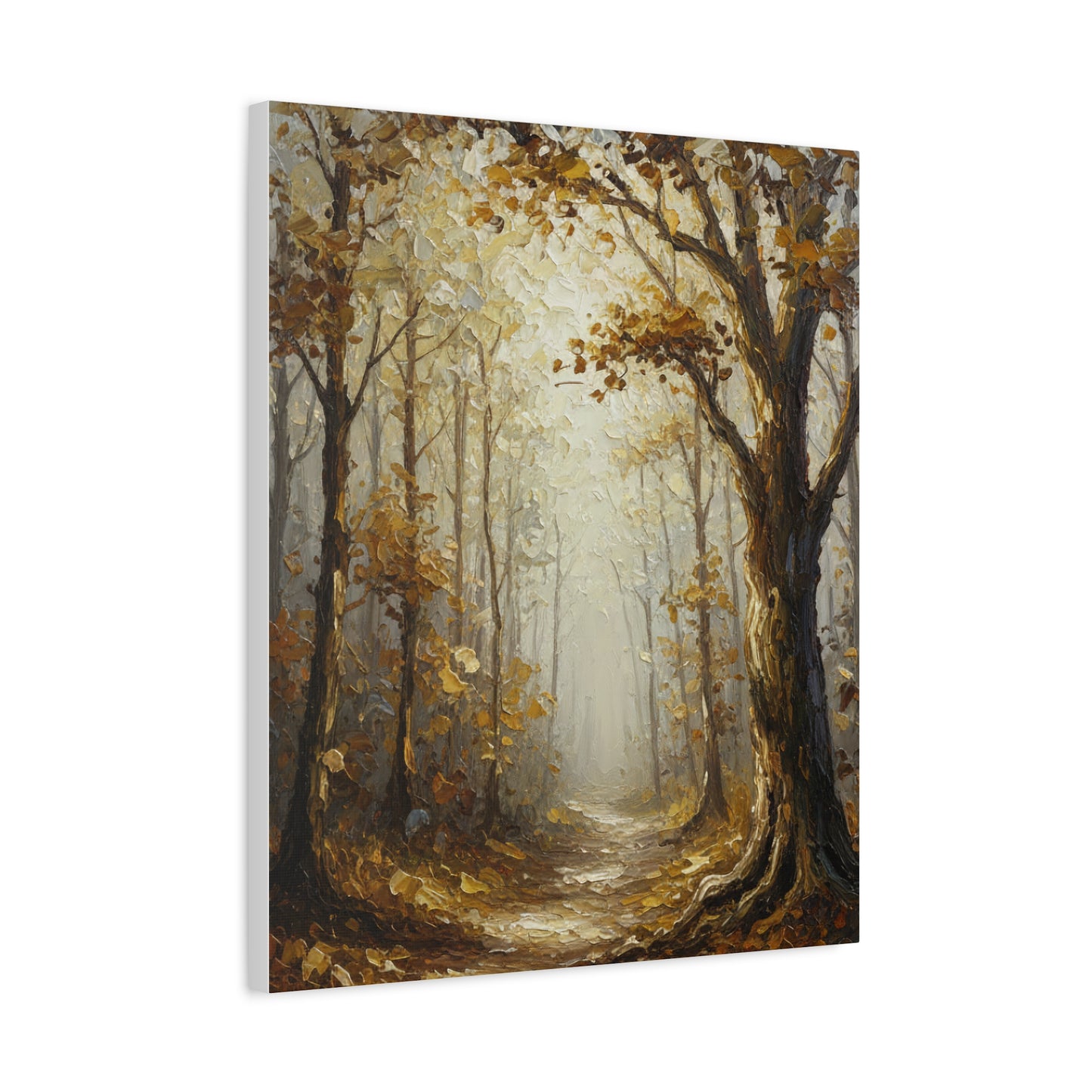Fine Art Print of "Autumn Forest Path" Wall Art Rustic Farmhouse Painting