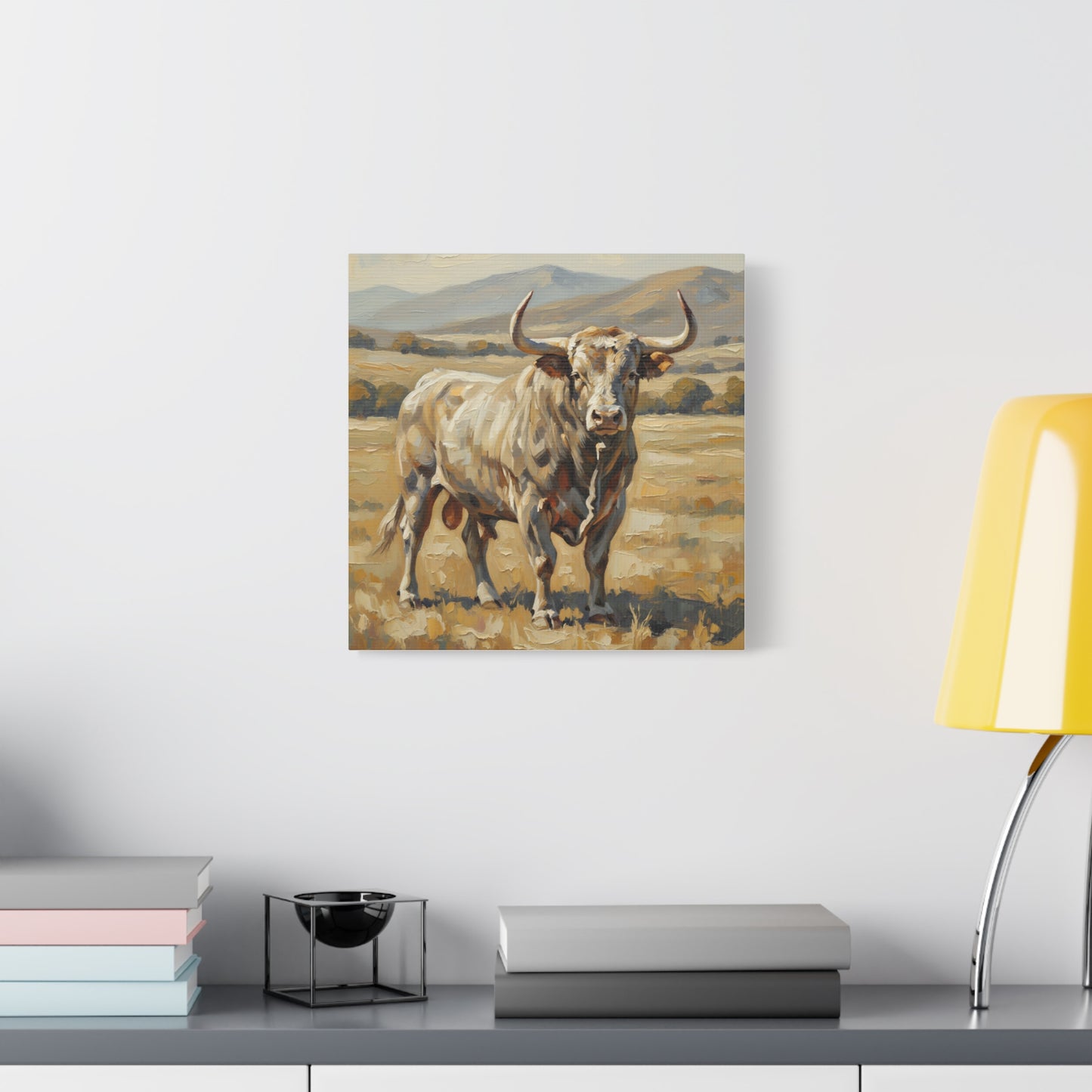Fine Art Print of "The Bull" Wall Art Rustic Farmhouse Painting