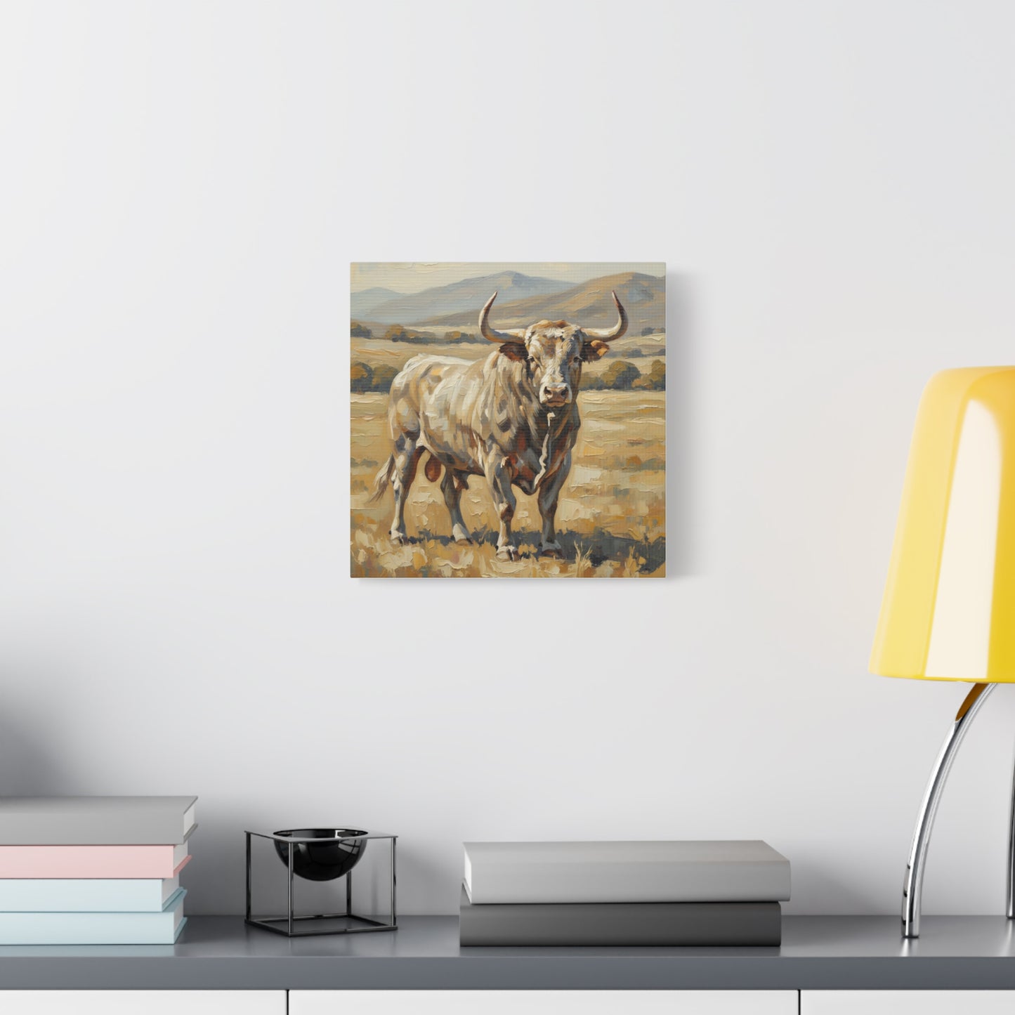 Fine Art Print of "The Bull" Wall Art Rustic Farmhouse Painting
