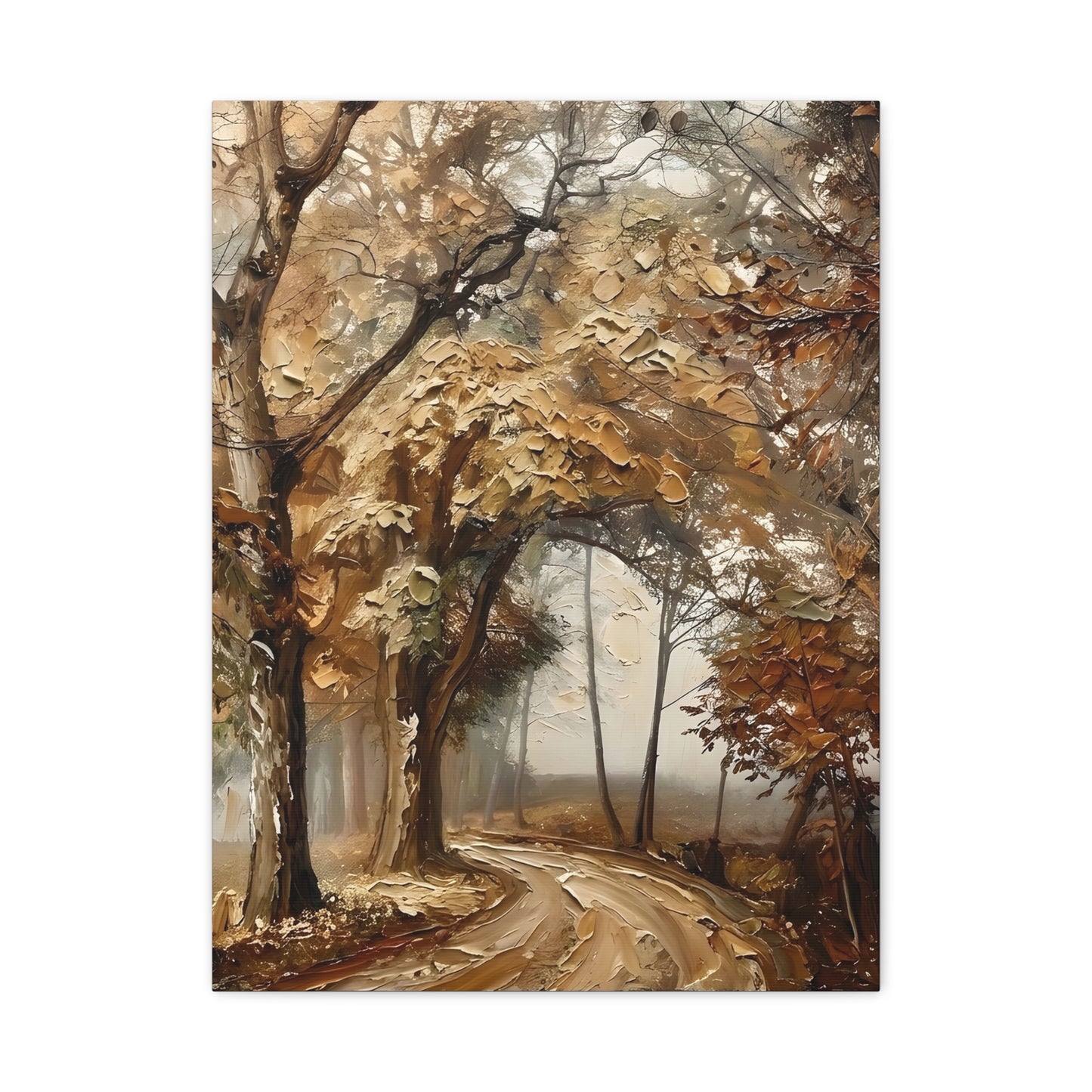 Fine Art Print of "Misty Woodland Trail" Wall Art Rustic Farmhouse Painting