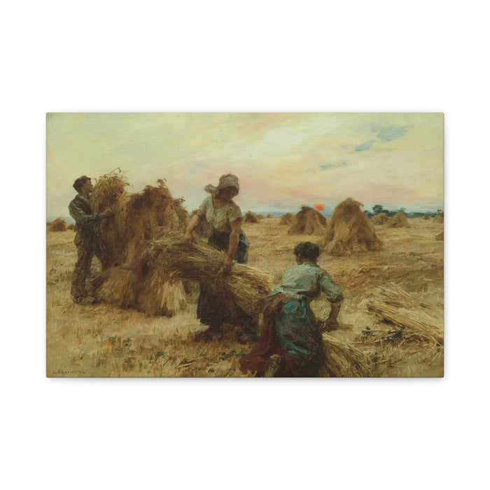 Fine Art Print of "The Harvesters" by Léon Lhermitte Canvas Wall Art Classic Farm Painting
