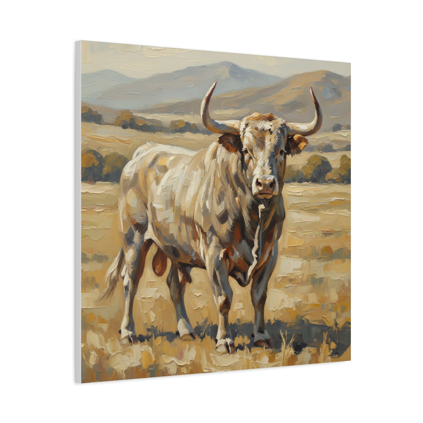 Fine Art Print of "The Bull" Wall Art Rustic Farmhouse Painting