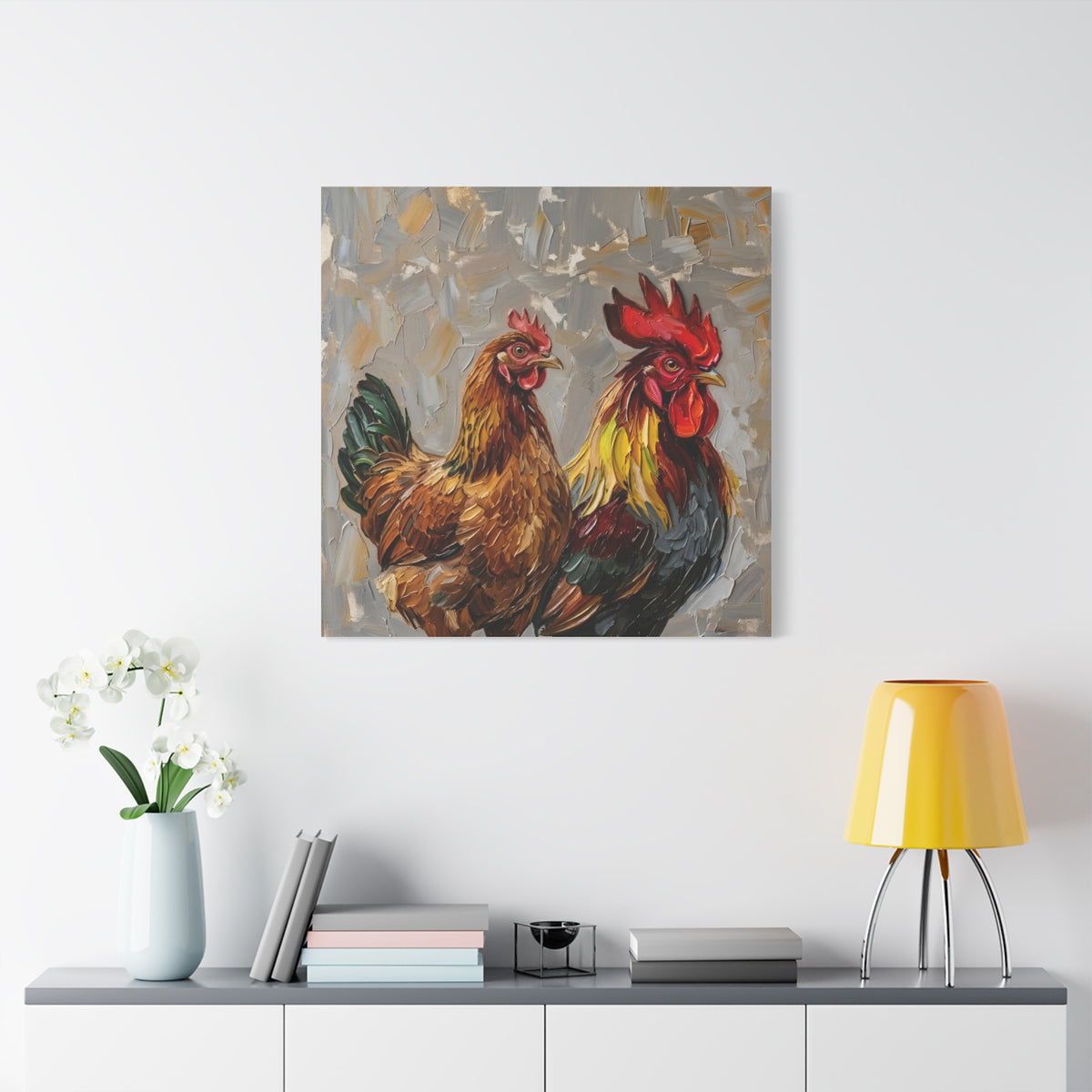 Fine Art Print "Farmyard Pair" Museum Supreme Quality