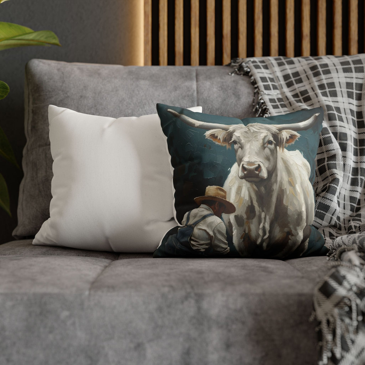 Copy of Copy of Windmill Faux Suede Pillowcase — Neutral Rustic Coastal Decorative Throw Pillow Cover