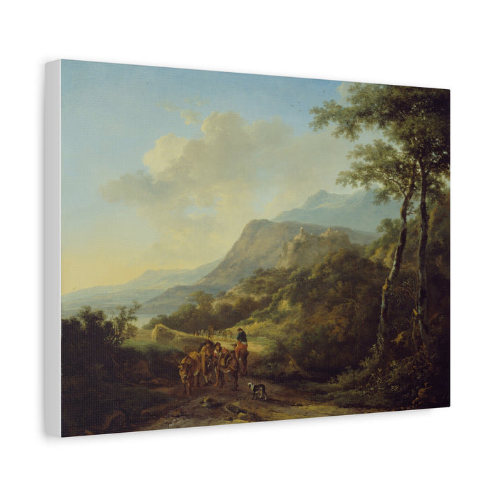 Fine Art Print of "Italian Landscape with Travelers" by Jan Both Canvas Wall Art Classic Landscape Painting