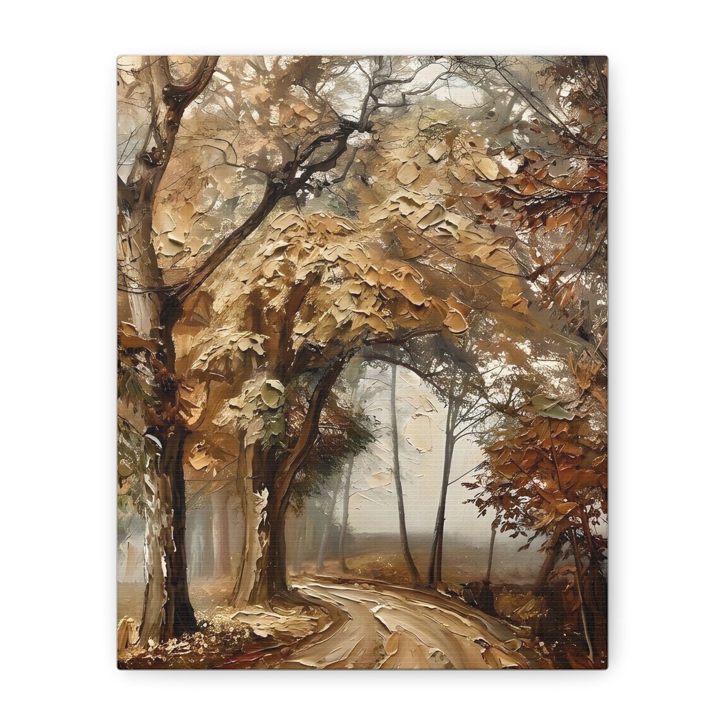 Fine Art Print of "Misty Woodland Trail" Wall Art Rustic Farmhouse Painting