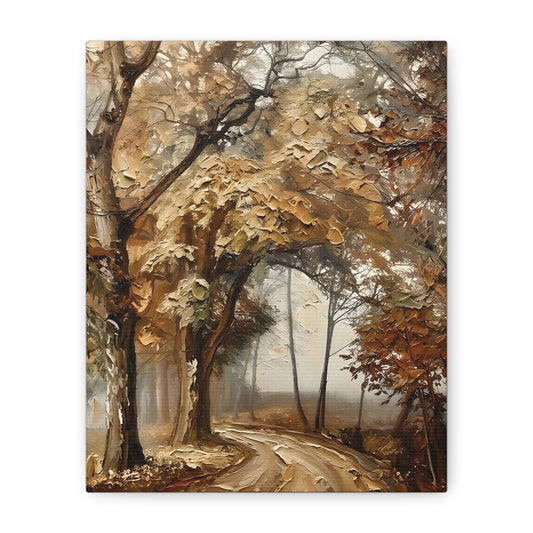 Fine Art Print of "Misty Woodland Trail" Wall Art Rustic Farmhouse Painting