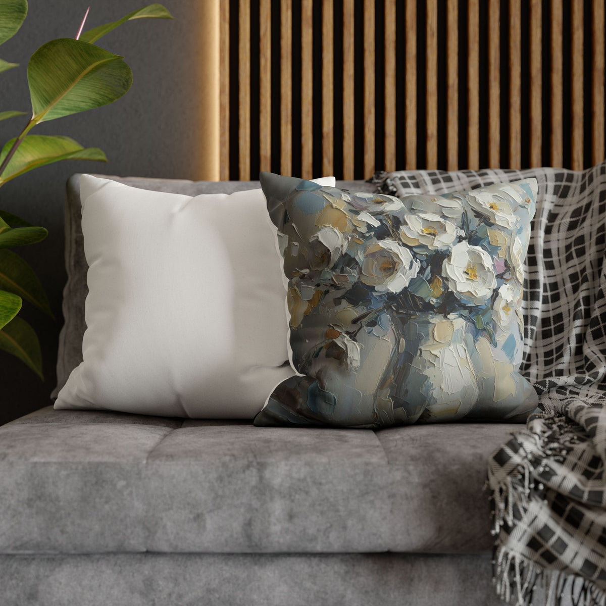 Copy of Windmill Faux Suede Pillowcase — Neutral Rustic Coastal Decorative Throw Pillow Cover