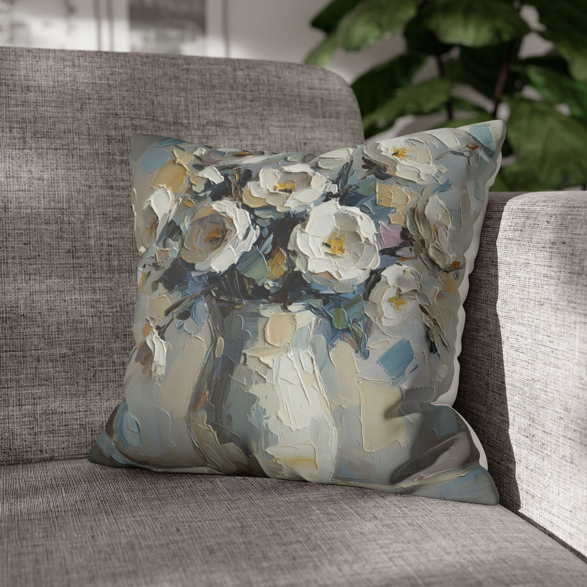 Copy of Windmill Faux Suede Pillowcase — Neutral Rustic Coastal Decorative Throw Pillow Cover