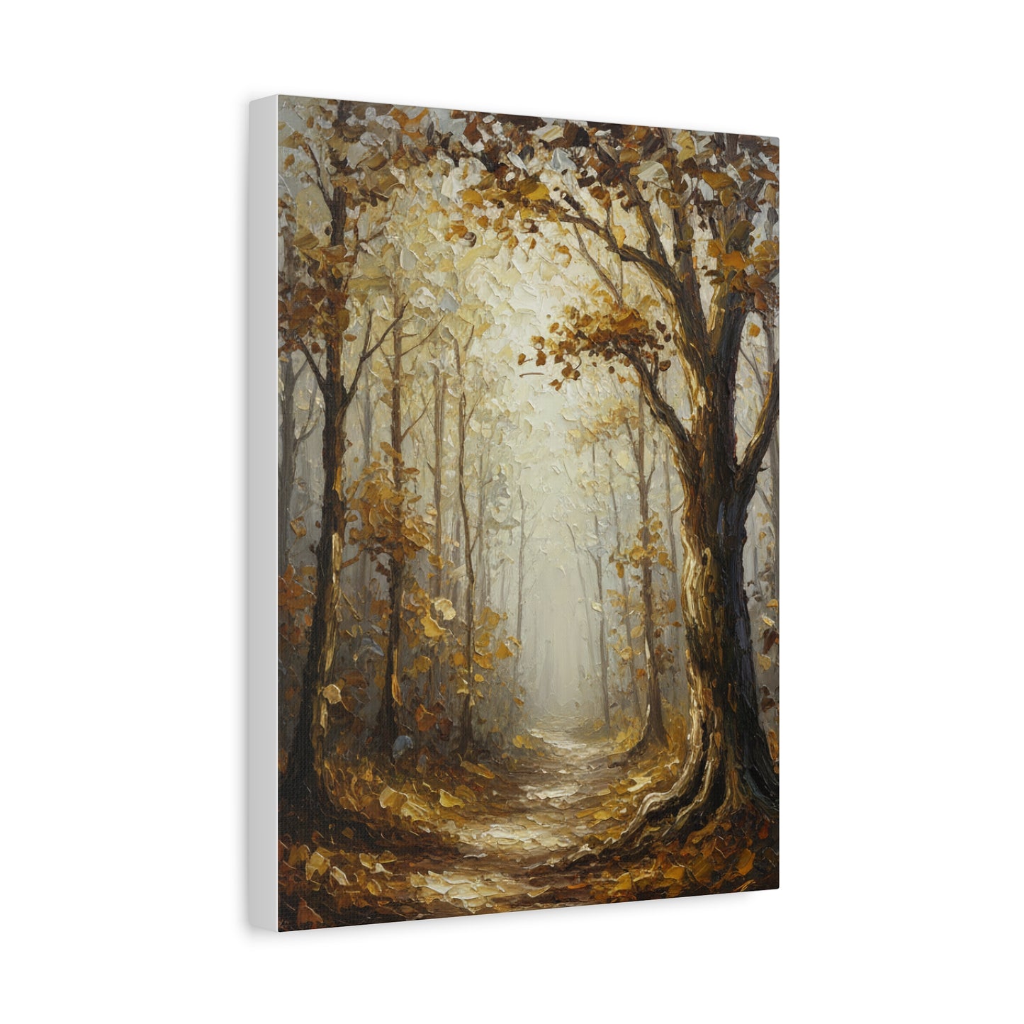 Fine Art Print of "Autumn Forest Path" Wall Art Rustic Farmhouse Painting