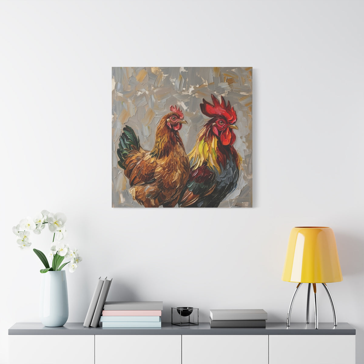 Fine Art Print "Farmyard Pair" Museum Supreme Quality