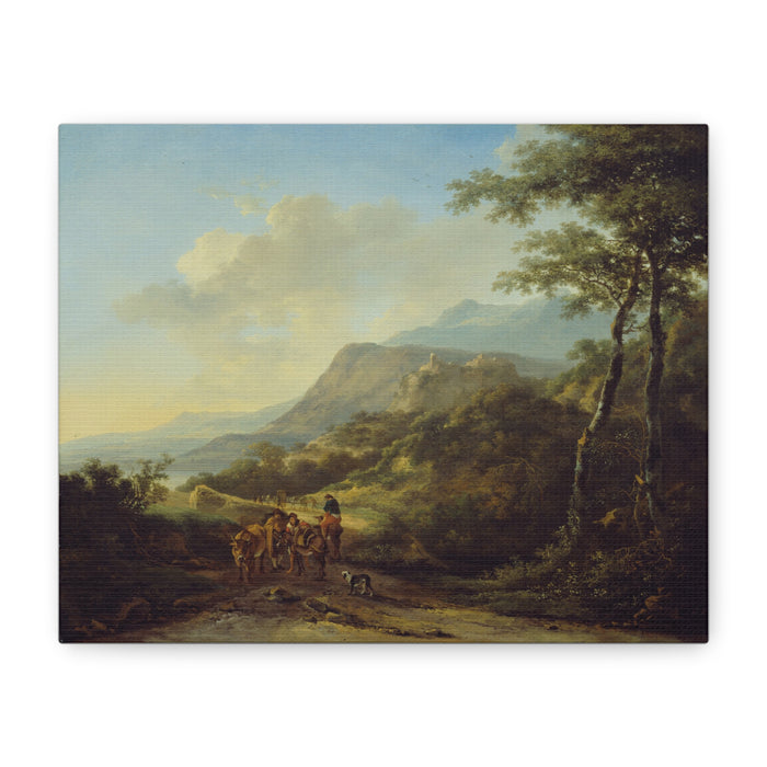 Fine Art Print of "Italian Landscape with Travelers" by Jan Both Canvas Wall Art Classic Landscape Painting