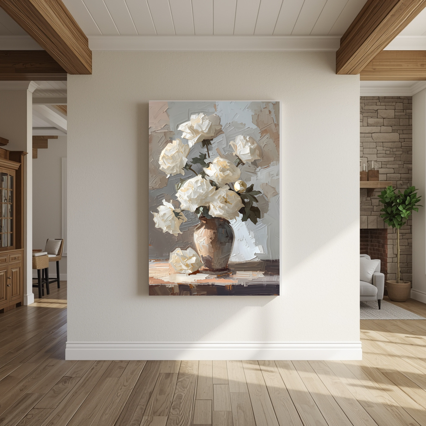 Original Acrilic on Canvas "Fallen Petal Serenity" 60x80cm