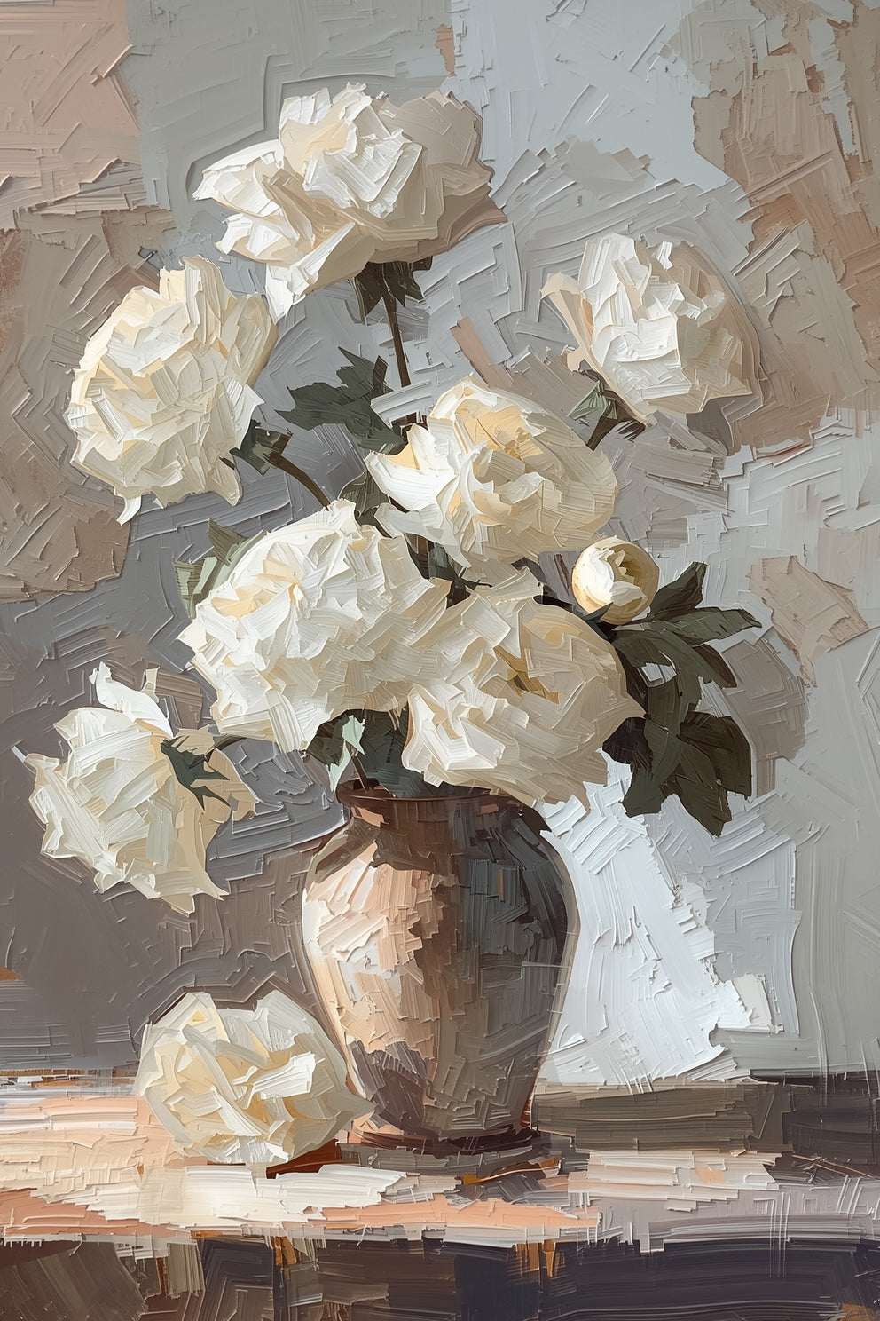 Original Acrylic on Canvas "Fallen Petal Serenity" 60x80cm