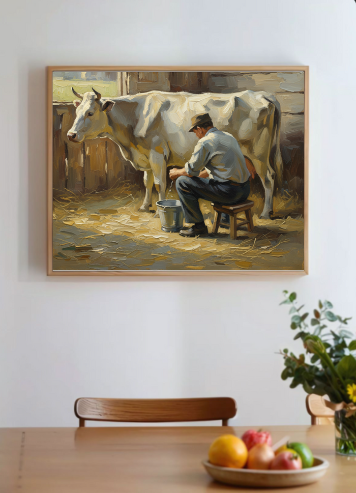Original Acrylic on Canvas "The Milker" 60x80cm