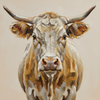 Fine Art Print of "Orange Cow" Wall Art Rustic Farmhouse Painting