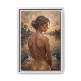 Golden Stillness framed white